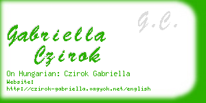 gabriella czirok business card